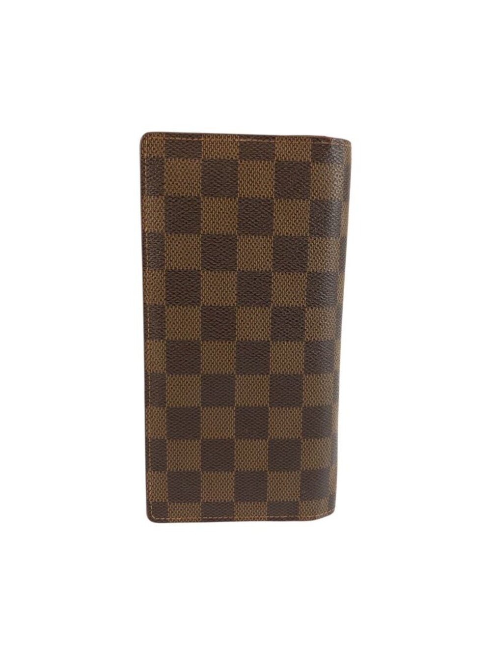 Louis Vuitton Damier Portefeuille Brazza Brown Gold Wallet